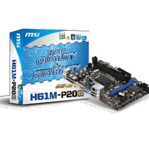 Carte mere MSI H61M-S20  (G3) LGA-1155 Socket  1155
CPU (Max...